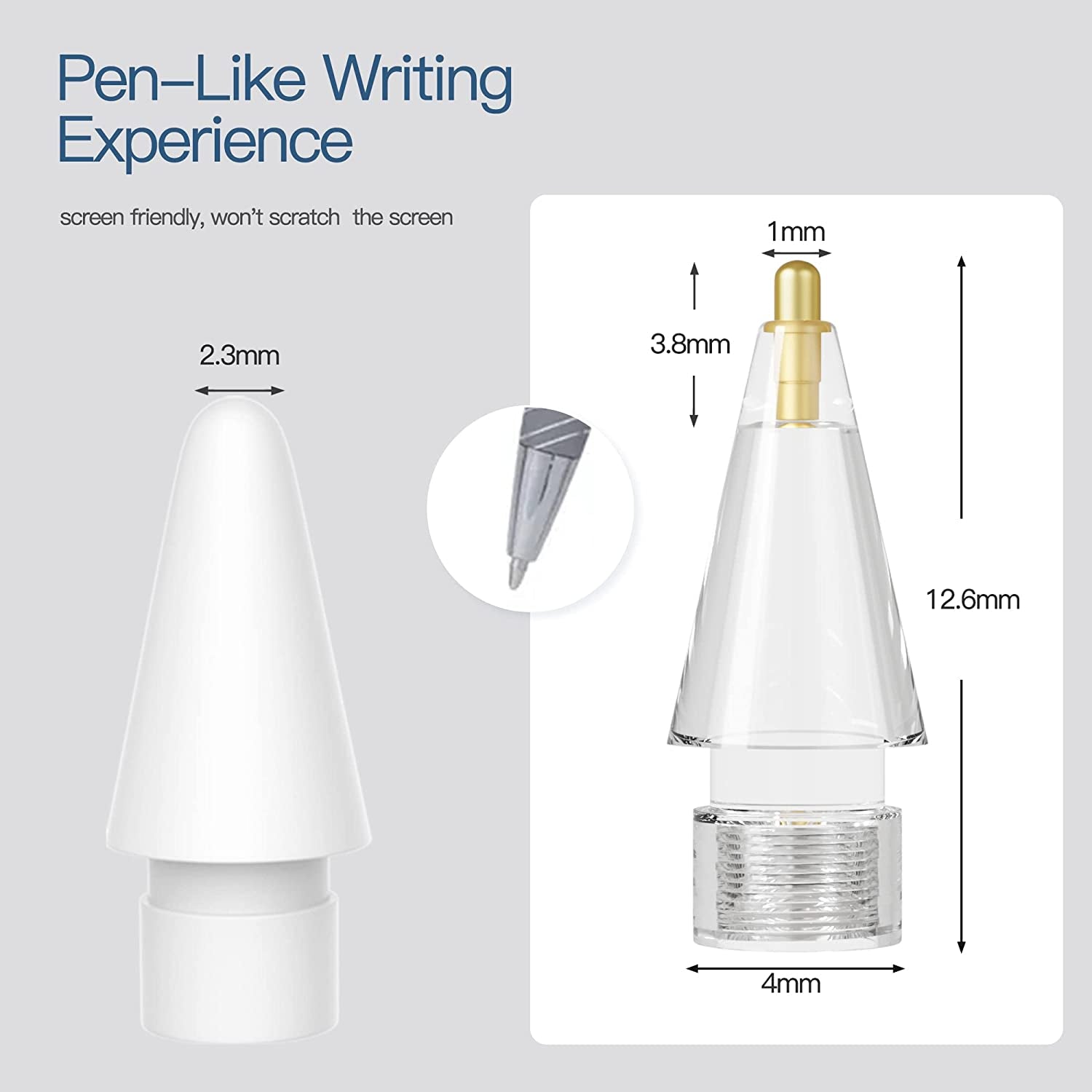 4 Pack Compatible with Apple Pencil Tips,Never Wear Design  AWINNER   