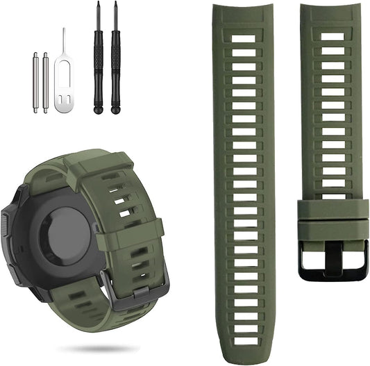 GERSIK Compatible with Garmin Instinct Bands, Soft Silicone Strap Sport Wristband Replacement for Garmin Instinct 2/Instinct Esports/Solar/Tide/Tactical GPS Smartwatch  GERSIK   