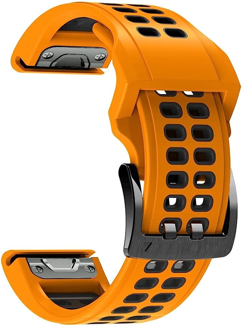 Eeomoik Silicone 22Mm Band Straps for Garmin Fenix 5 plus 6 Pro 7 935 945 S60 S62 Smart Quick Fit Wristband for Garmin Epix Bracelet  EEOMOiK B For Epix 
