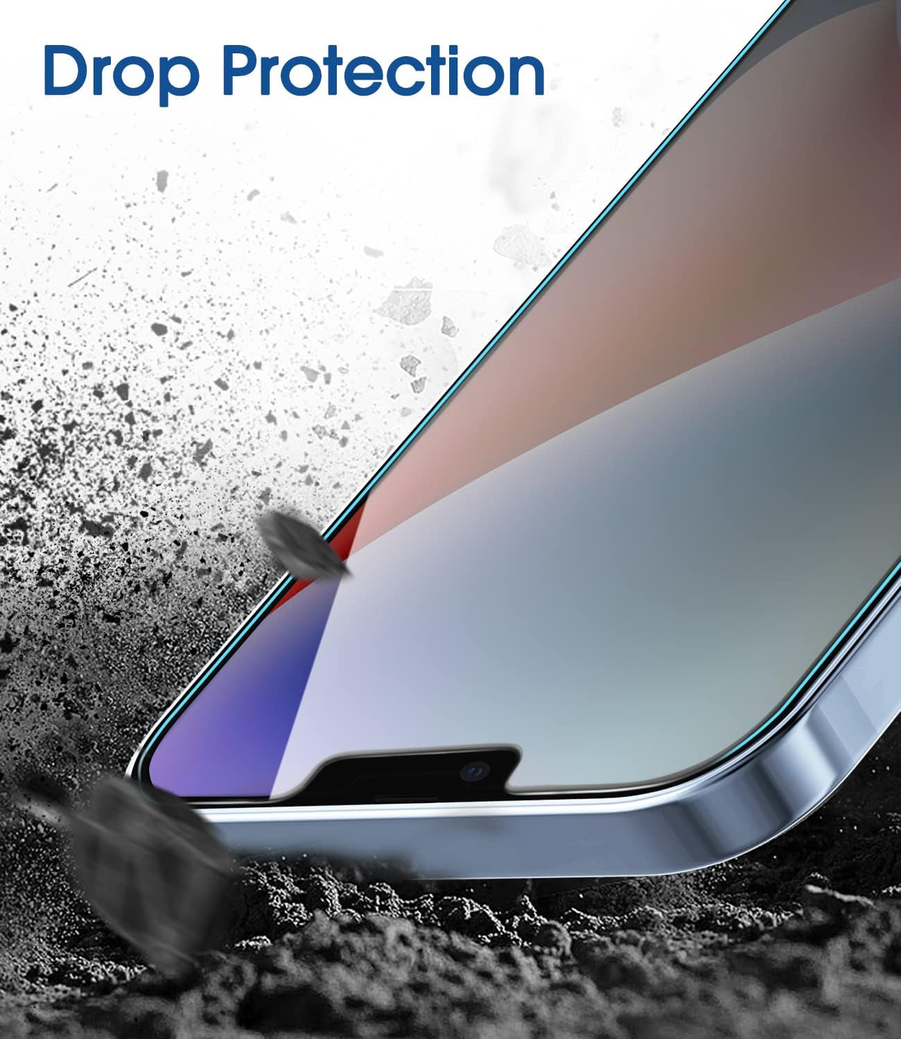 Amfilm (2 Pack) Onetouch Compatible with Iphone 14/Iphone 13/Iphone 13 Pro Privacy Screen Protector 9H Tempered Glass 6.1" anti Spy Private Edge to Edge Full Coverage with Easy Installation Kit  TechMatte   