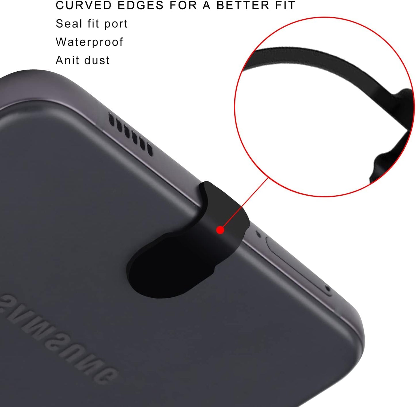 2PCS Anti-Lost anti Dust Plug Compatible with Phone,Usb C/Type C,Anti Dust Proof Plug for Samsung Galaxy S23 Ultra S23+,S22,S21 S21+,20 S20,S10 S10E S10+,S9 S9+,S8 S8+,USB C Charging Port Dust Plug  CASEDAO   