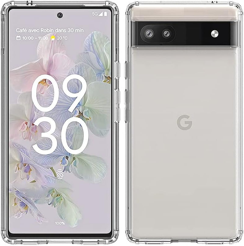 Kowauri Case for Google Pixel 6 Pro,Crystal Clear Hard PC Back Clear Slim TPU Bumper Shockproof Protective Cover Case for Google Pixel 6 Pro 2021 (Google Pixel 6 Pro)  Kowauri Clear Google Pixel 6A 