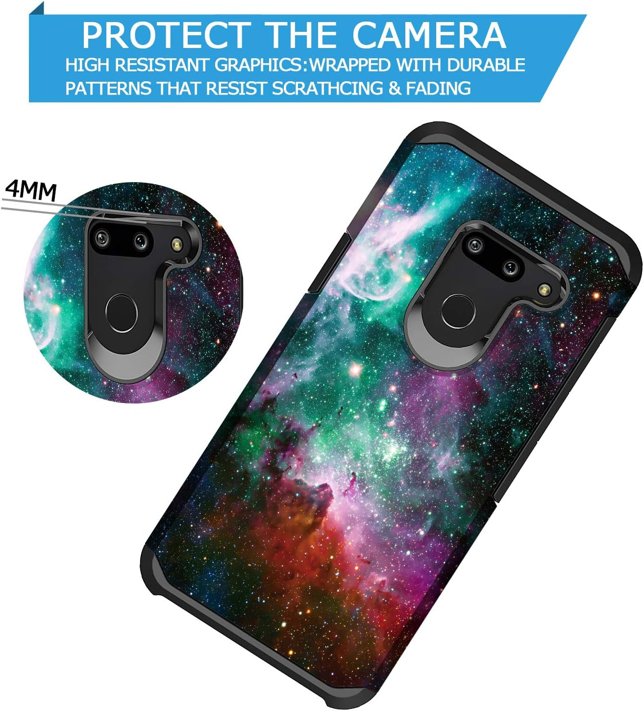 GORGCASE Phone Case Compatible for LG G8 Thinq Case, LG G8 2019 Slim Thin Fashion Design Classy Hard Pc TPU Bumper Cute Dual Layer Shock-Proof Man Girl Women Armor Drop Protective Cover Galaxy Star  GORGCASE   
