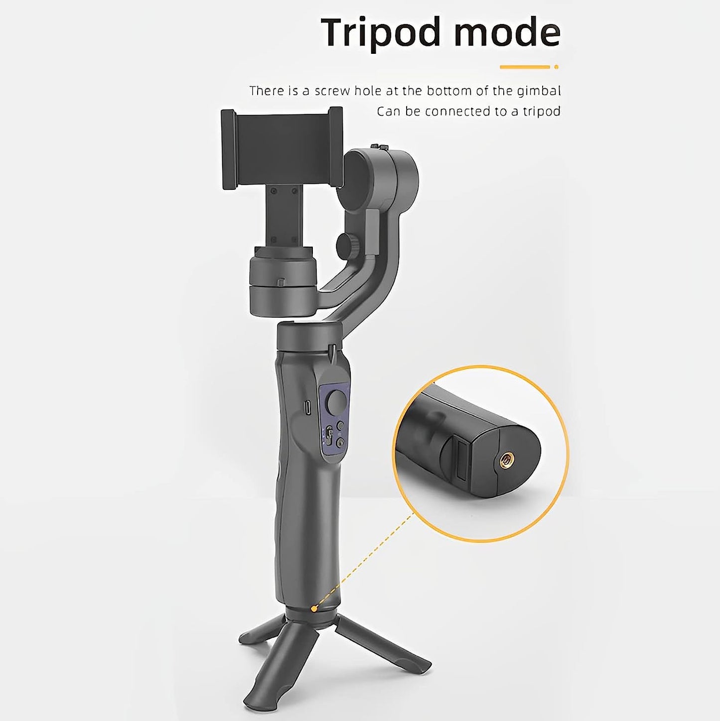 3 Axis Gimbal Stabilizer for Smartphone with Tripod,Foldable Phone Gimbal for Android and Iphone 14 PRO MAX, Stabilizer for Video Vlog Live Streaming  LinaStore   