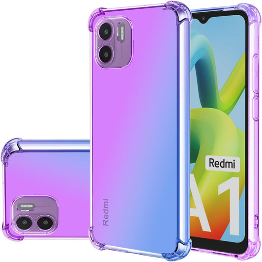 Gufuwo Case for Redmi A1 Case, Redmi A2 220733SI Cute Case Girls Women, Gradient Slim anti Scratch Soft TPU Phone Cover Shockproof Protective Case for Xiaomi Redmi A1 (Purple/Blue)  Gufuwo   