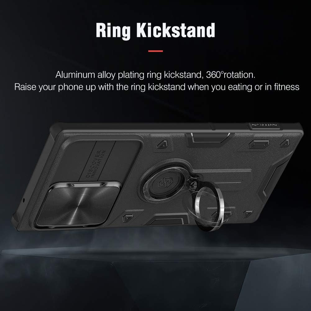 Nillkin for Samsung Galaxy Note 20 Ultra Case, [Built in Kickstand & Slide Camera Cover] Shockproof Hard PC Back & Soft Silicone Bumper Hybrid Cover Phone Case for Galaxy Note 20 Ultra 6.9'' Black  Shenzhen Nillkin Technology co.ltd   