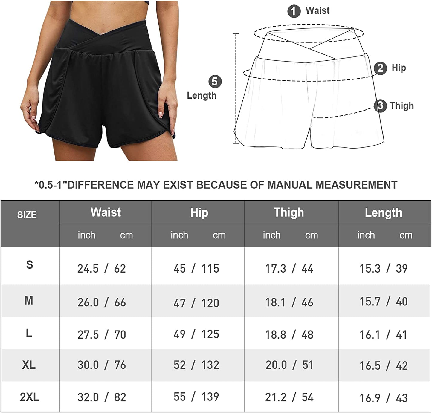 Acrweg Running Shorts for Women 2 in 1 Athletic Shorts with Pockets for Workout Sports  Arcweg   