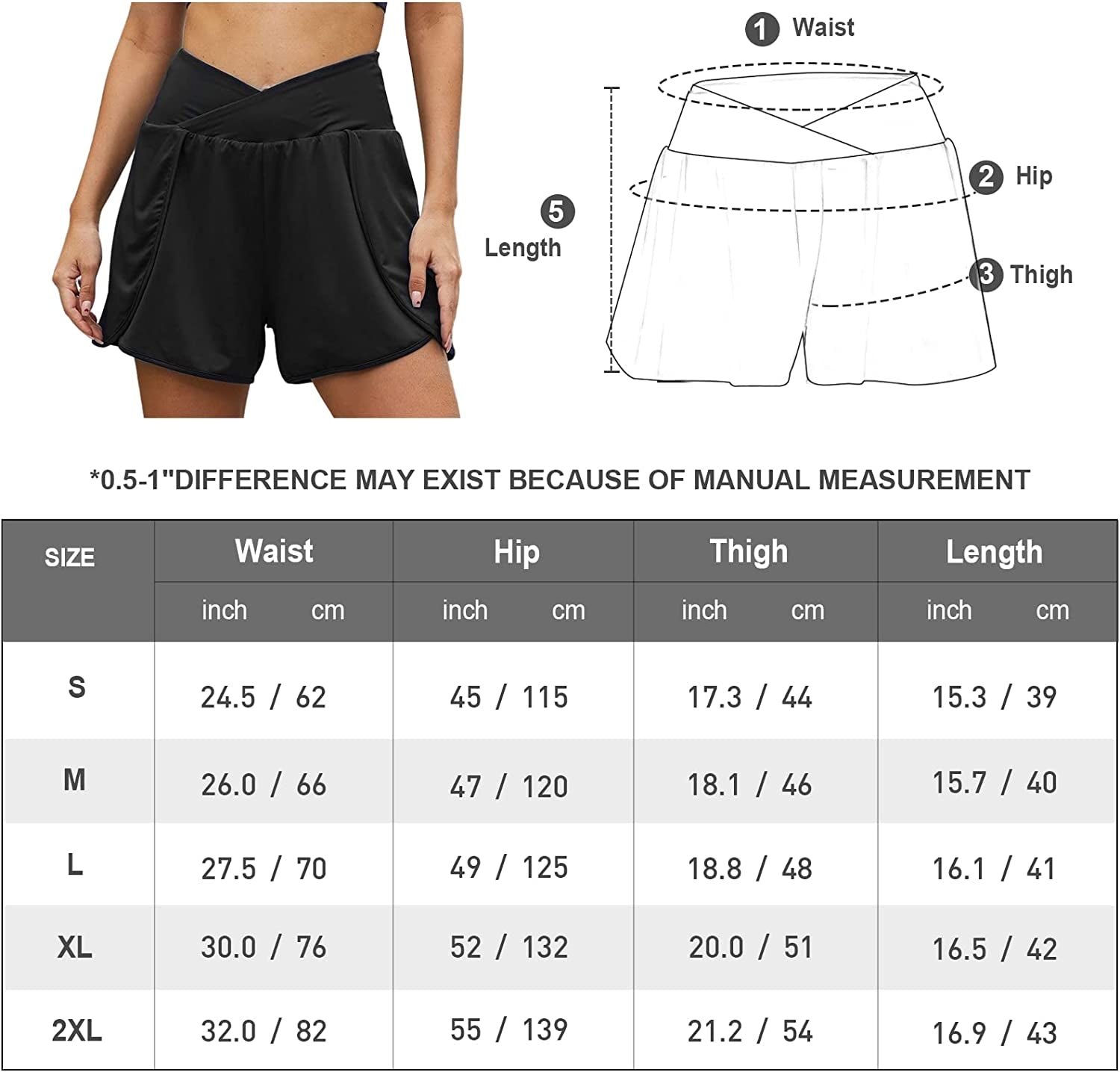 Acrweg Running Shorts for Women 2 in 1 Athletic Shorts with Pockets for Workout Sports  Arcweg   