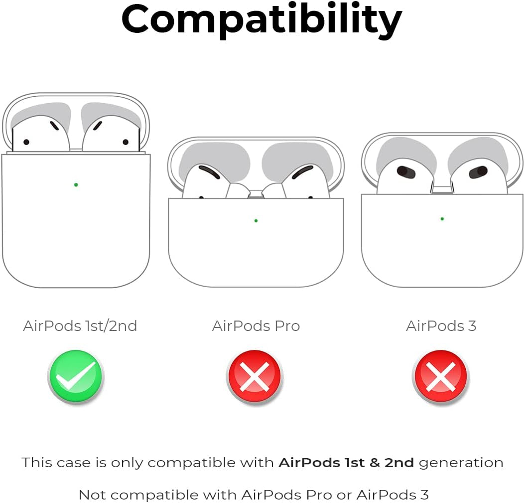 YONOCOSTA Cute Airpods Case, Airpods 2 Case, Chick Funny 3D Cartoon Animals Case, Soft Silicone Shockproof Charging Cover with Carabiner for Airpods 1St Generation, Airpods 2Nd Generation  YONOCOSTA Inc   