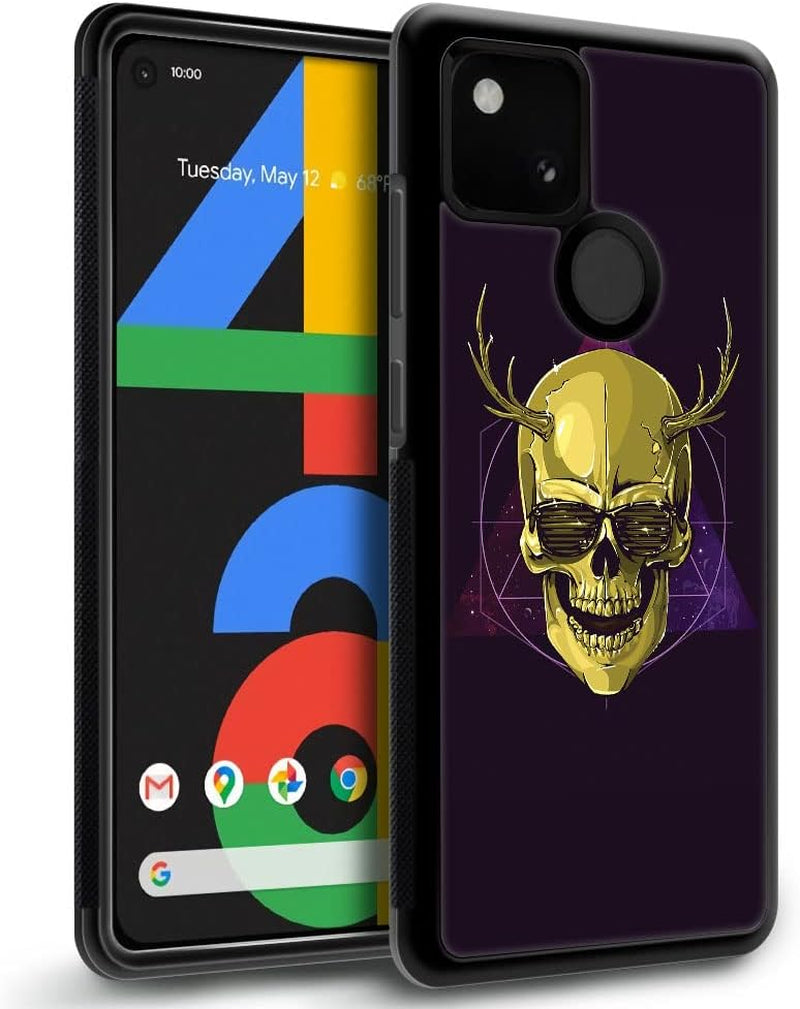 CARLOCA Case Compatible with Google Pixel 4A 5G Case,Gentleman Owl Case for Google Pixel 4A 5G Boys Men,Anti-Scratch Soft TPU Case for Google Pixel 4A 5G Case 6.2-Inch Gentleman Owl  CARLOCA Golden Antlers Skull Google Pixel 4A 5G (6.2 In) 