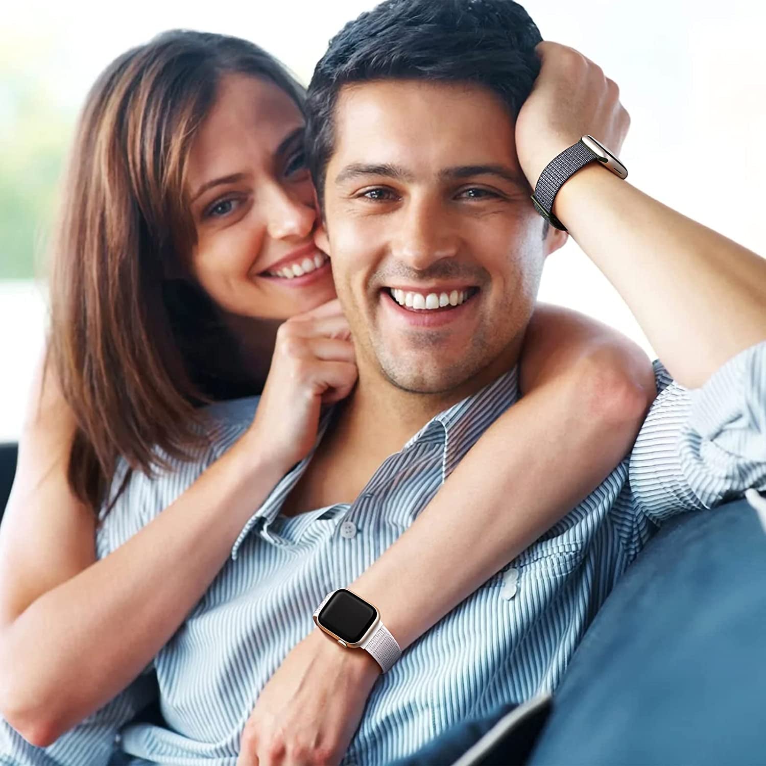 Lenrao 10 Pack Soft Nylon Solo Loop Bands Compatible with Apple Watch 38Mm 40Mm 41Mm 42Mm 44Mm 45Mm 49Mm for Women Men, Breathable Stretchy Braided Strap for Iwatch Series Ultra/8/7/6/5/4/3/2/1/Se  Lenrao   