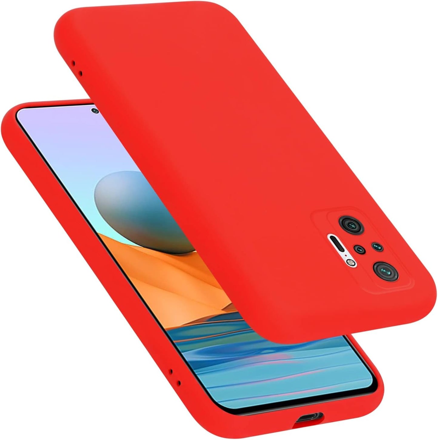 Cadorabo Case Compatible with Xiaomi Redmi Note 10 Pro in Liquid RED - Shockproof and Scratch Resistant TPU Silicone Cover - Ultra Slim Protective Gel Shell Bumper Back Skin  Cadorabo   