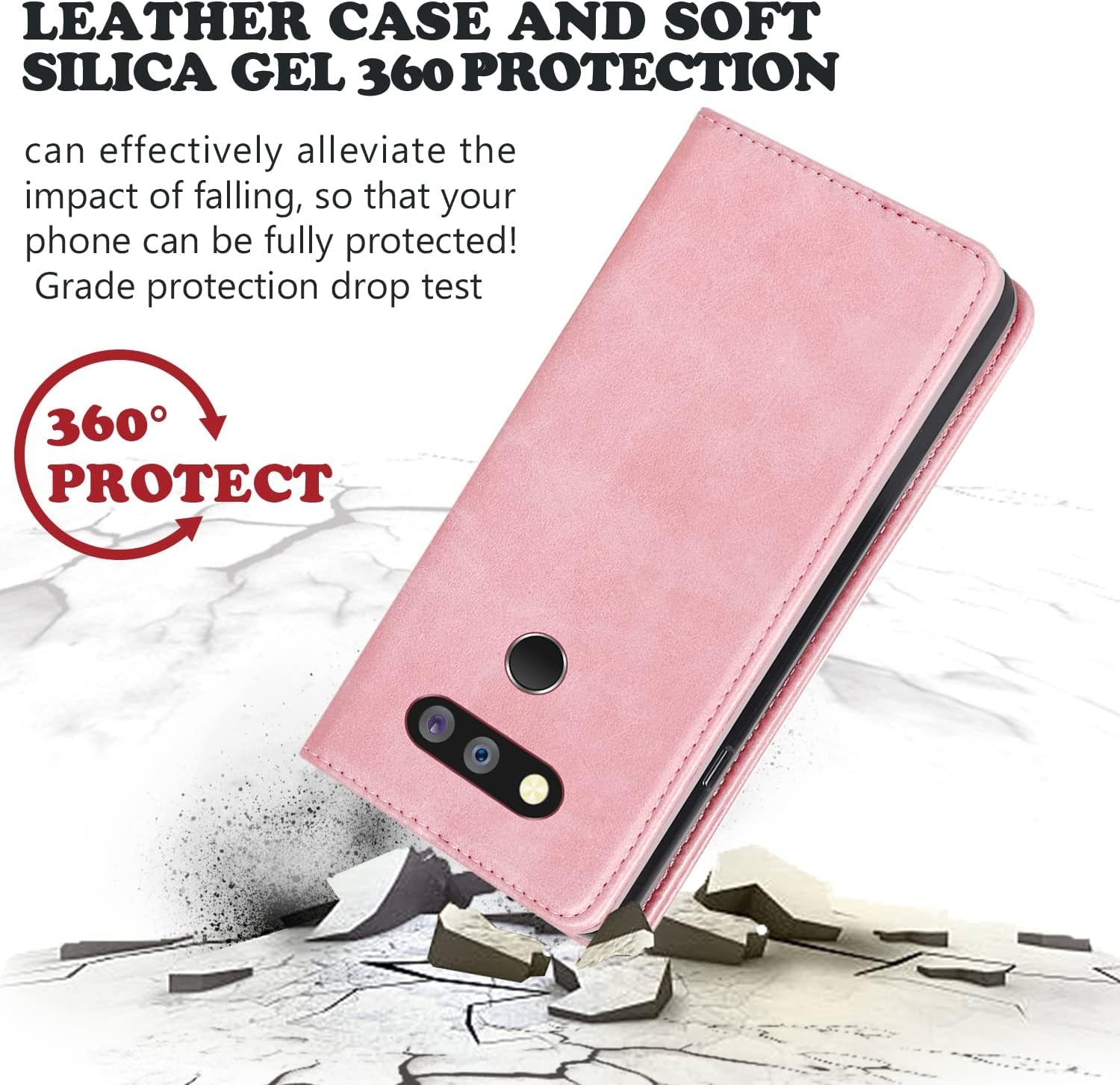 BGTXCZ LG G8 Thinq Case, LG G8 Thinq Wallet Case, [Flip Fold Leather] PU Leather Case with Kickstand Function and ID Credit Card Slot, Magnetic Closure Phone Cover for LG G8 Thinq 5G(Rose Gold)  Xiaoki   