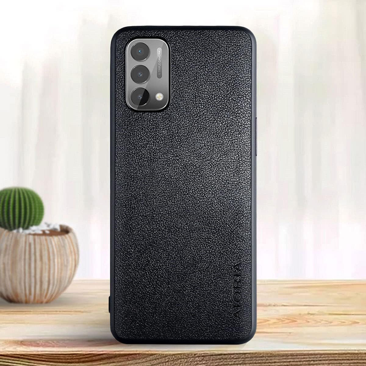 Aioria for Oneplus Nord N200 5G Case, 6.49 Inch Premium PU Leather Phone Cover Retro Design Full Protective Case for Oneplus Nord N200 5G (Black)  Aioria   