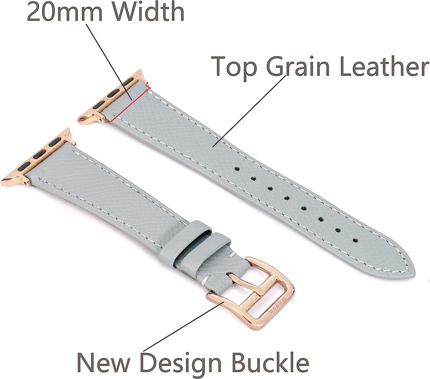 Heyon Women Leather Band Compatible with Apple Watch 38Mm 40Mm 42Mm 44Mm,Genuine Leather Watch Band for Iwatch  Heyon   