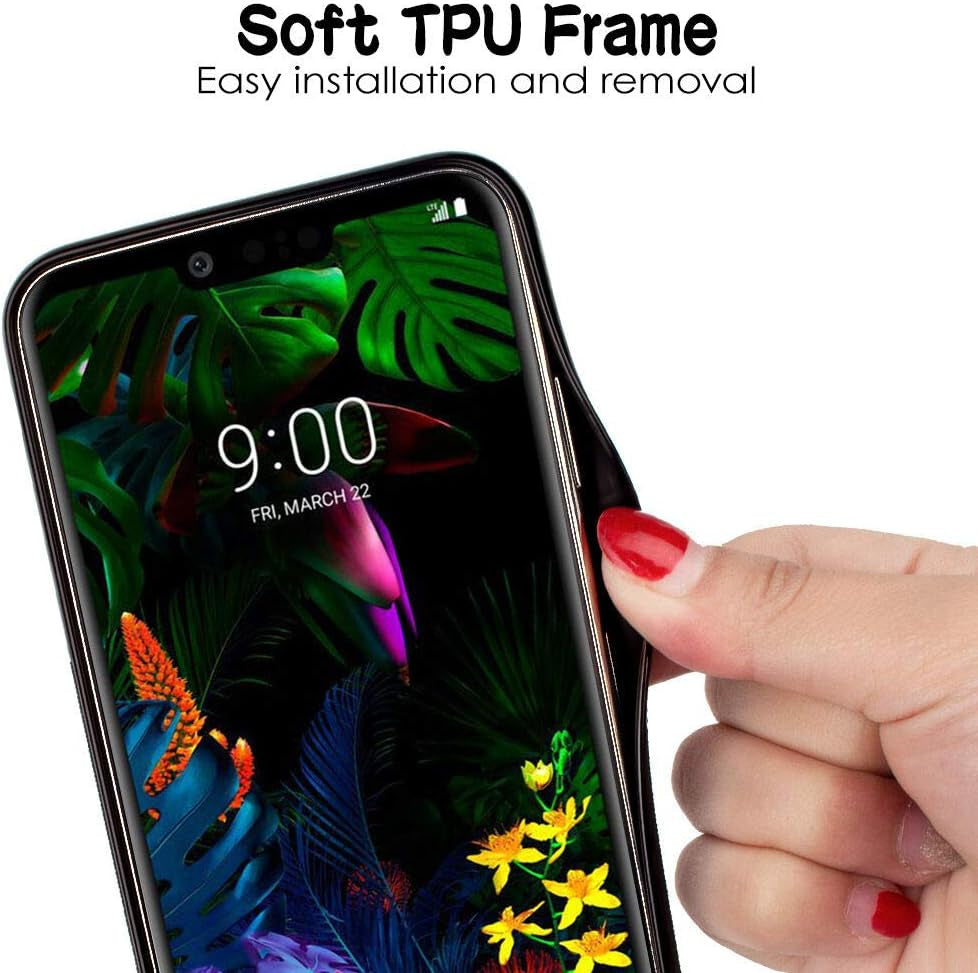 SANTUO LIWEILE Phone Case for LG G8 Thinq with Cute Sloth Style Black Textured Frame Shockproof TPU Anti-Slip Smartphone Protective Case  LIWEILE   