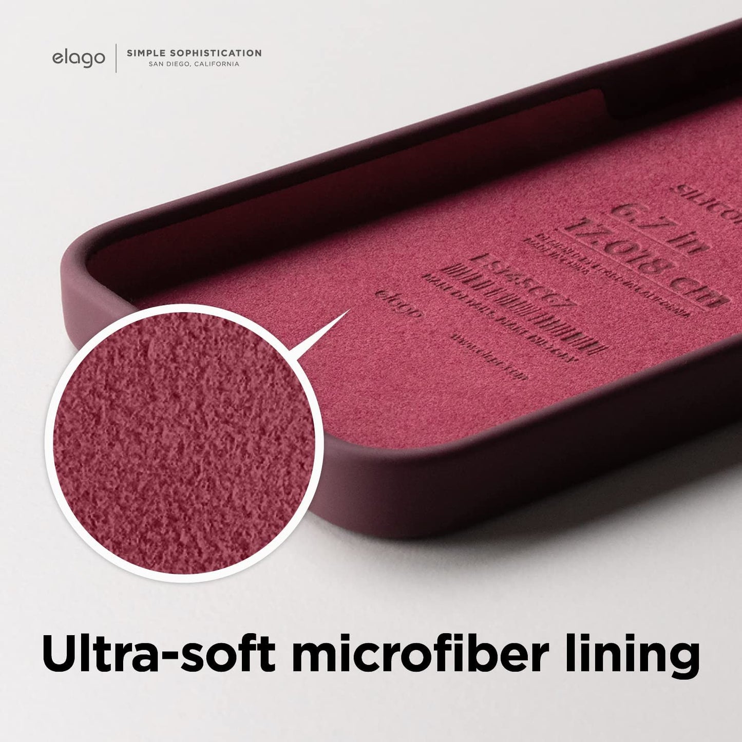 Elago Compatible with Iphone 14 Case, Liquid Silicone Case, Full Body Protective Cover, Shockproof, Slim Phone Case, Anti-Scratch Soft Microfiber Lining, 6.1 Inch (Burgundy)  elago   