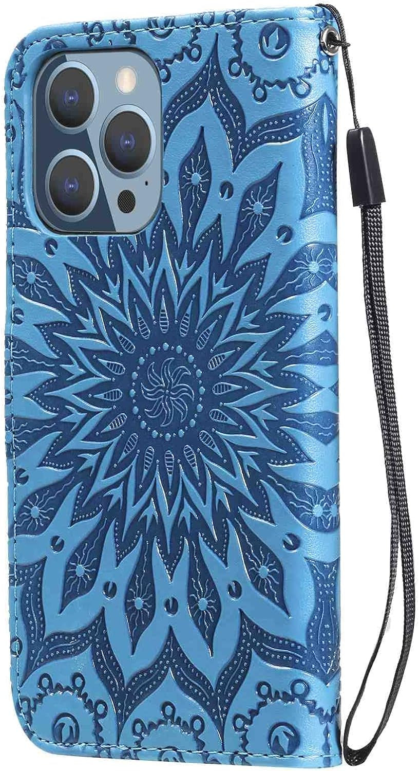 Fansipro Phone Cover Wallet Folio Case for LG V30, Premium PU Leather Slim Fit Cover for LG V30, 2 Card Slots, Exact Fitting, Blue  Fansipro   