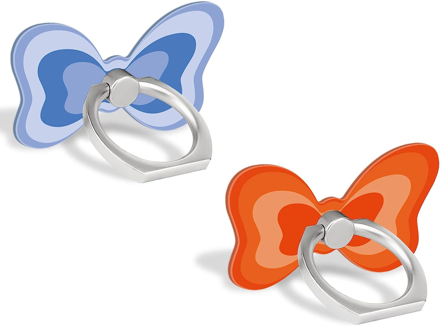 BF2JK Cell Phone Butterfly Finger Ring Holder 360 Degree Rotation Metal Ring Grip for Iphone Samsung Galaxy All Smartphone Mobile Cute Accessories（Blue Dark Blue）  BF2JK P2  