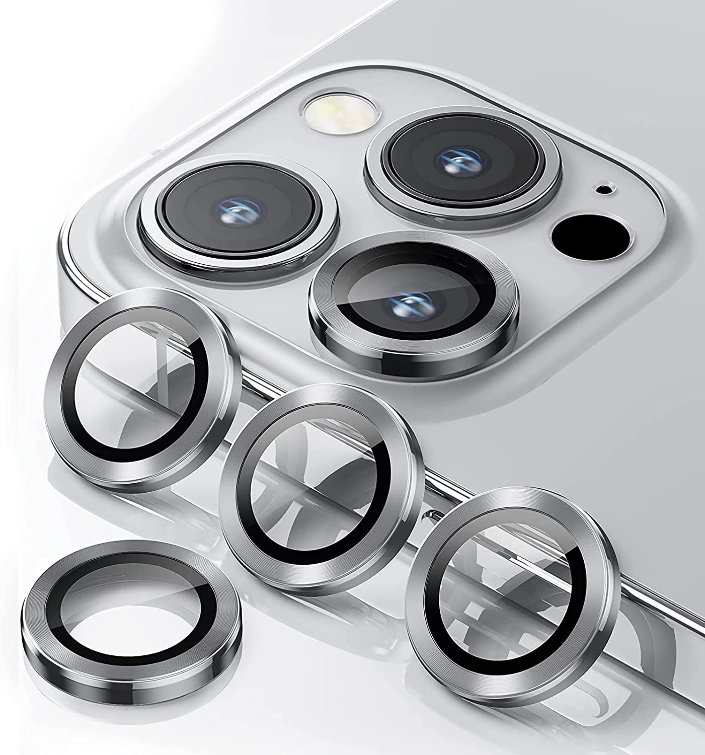 Corefyco Direct [2+2 Pack for Google Pixel 7 Pro Screen Protector 6.7 Inch and Camera Lens Protector, 9H Tempered Glass, HD Clear, Scratch Resistance, 3D Curved  Corefyco Direct Silver  