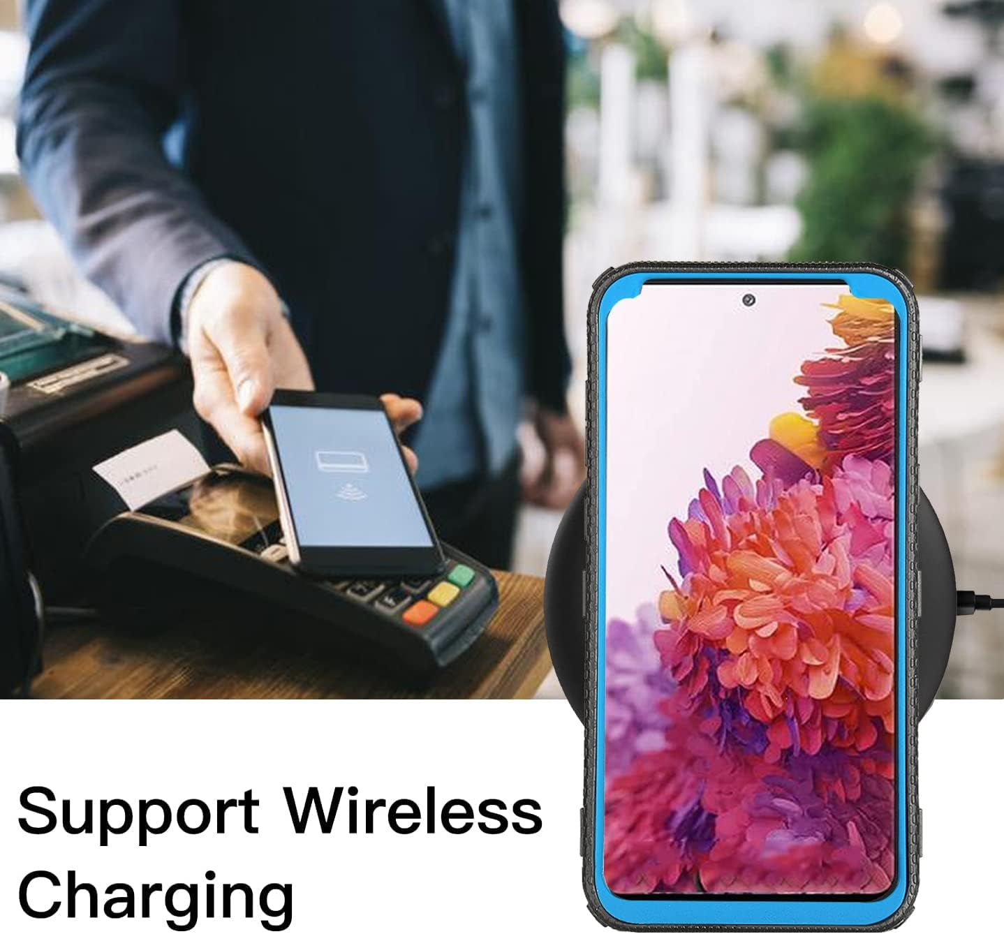 Asuwish Phone Case for LG G6 Cover Hybrid Rugged Shockproof Hard Drop Proof Full Body Protective Heavy Duty Mobile Cell Accessories LGG6 Thinq LG6 Thin Q G 6 plus G6+ 6G VS988 H872 Women Men Blue  Asuwish   