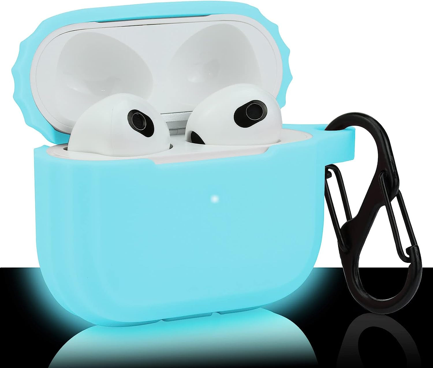 Case Airpods 3 Replacement for Apple Airpods 3Rd Generation 2021, Pink Airpod 3 Gen Silicone Protective Skin Sleeve Accessory Glow in Dark for Girl, Women - LEFXMOPHY  LEFXMOPHY Glow Sky Blue  