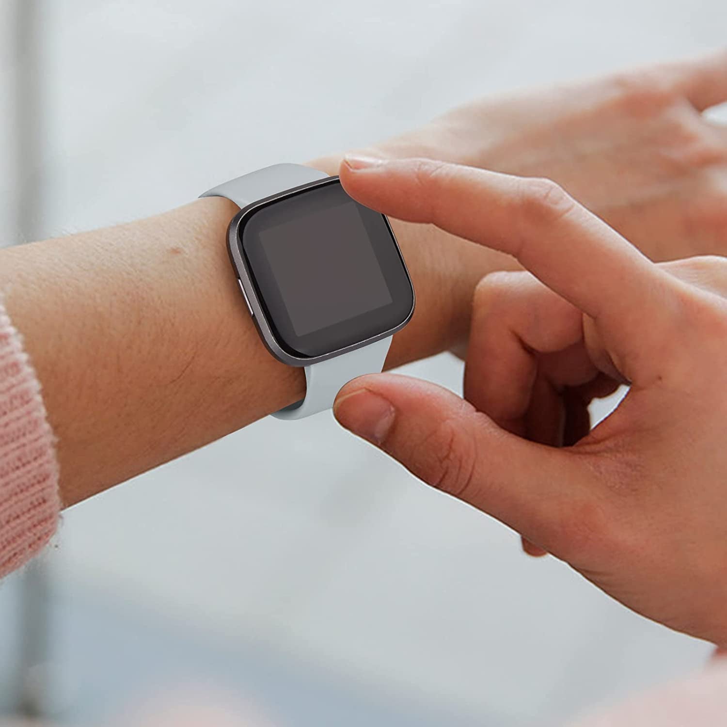 3 Pack Silicone Bands Compatible with Fitbit Versa 2 Bands for Women Men, Soft Breathable Sport Replacement Wristbands for Fitbit Versa 2 / Fitbit Versa/Versa Lite/Versa SE  Vancle   