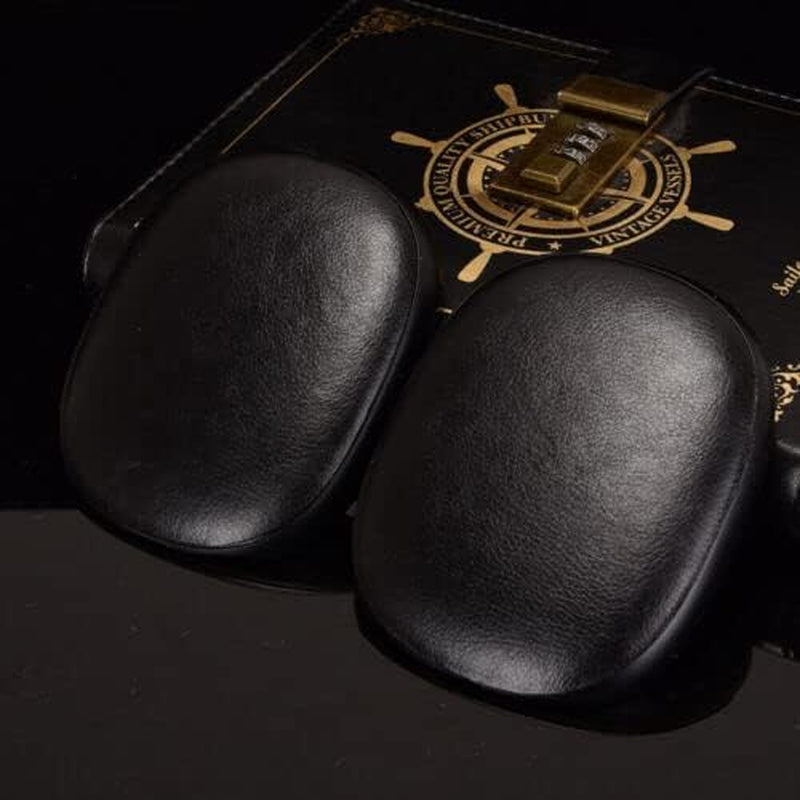 1Pair Case Skin Cover for Airpods Max Wireless Headset Pair Protective Pu Leather Sleeve Case Skin Cover (Black)  TEAMWILL   