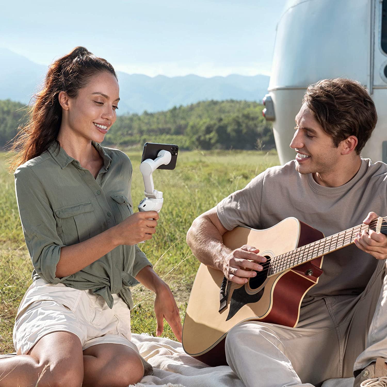 DJI OM 4 - Handheld 3-Axis Smartphone Gimbal Stabilizer with Grip, Tripod, Gimbal Stabilizer Ideal for Vlogging, Youtube, Live Video, Phone Stabilizer Compatible with Iphone and Android  DJI   