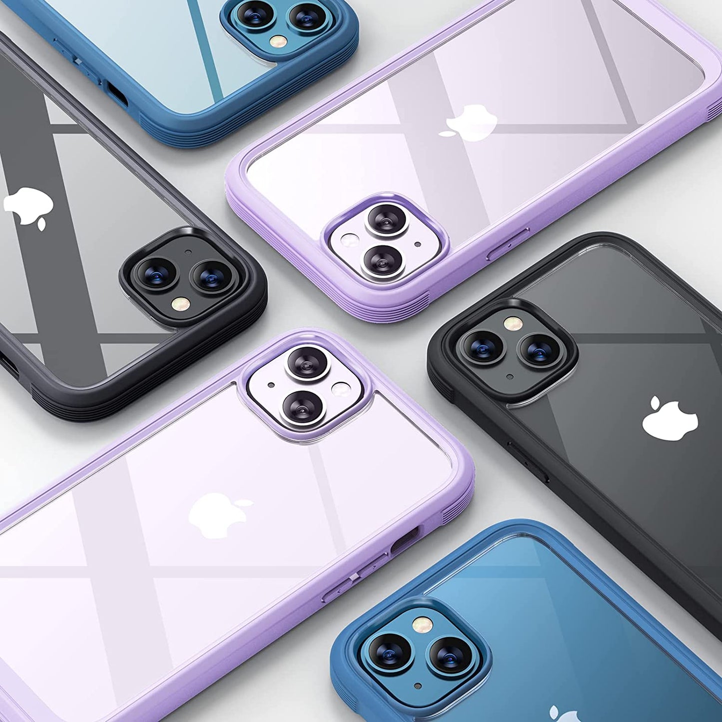 Diaclara Designed for Iphone 14 Case, Full Body Rugged Case with Built-In Touch Sensitive Anti-Scratch Screen Protector, with Camera Lens Protector for Iphone 14 6.1" (Peri Purple)  Diaclara   