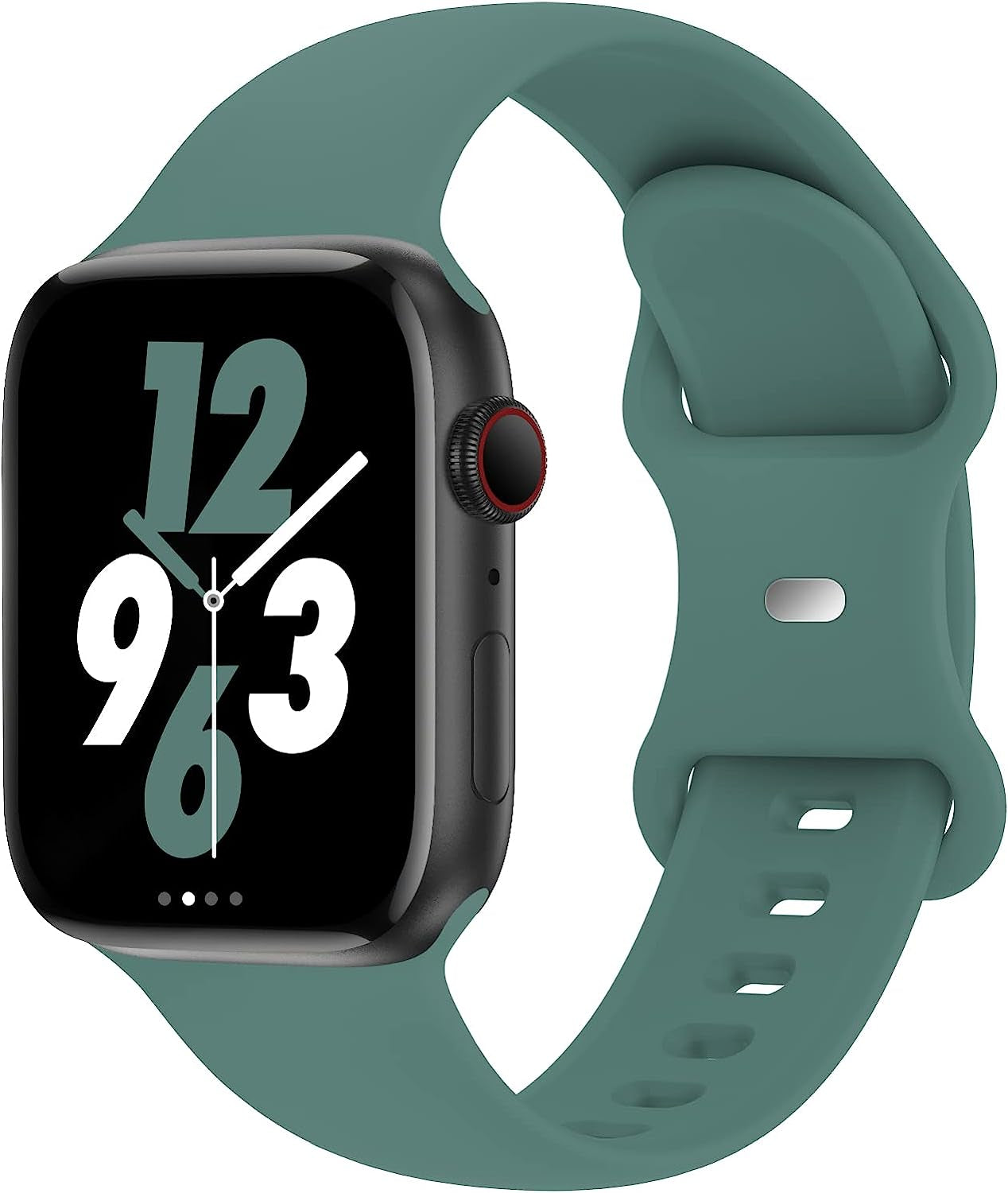 Acrbiutu Bands Compatible with Apple Watch 38Mm 40Mm 41Mm 42Mm 44Mm 45Mm 49Mm, Replacement Soft Silicone Sport Accessory Strap Wristbands for Iwatch Series Ultra 8/7/6/5/4/3/2/1 SE Women Men  Acrbiutu B,Pine Green 38/40/41mm S/M 