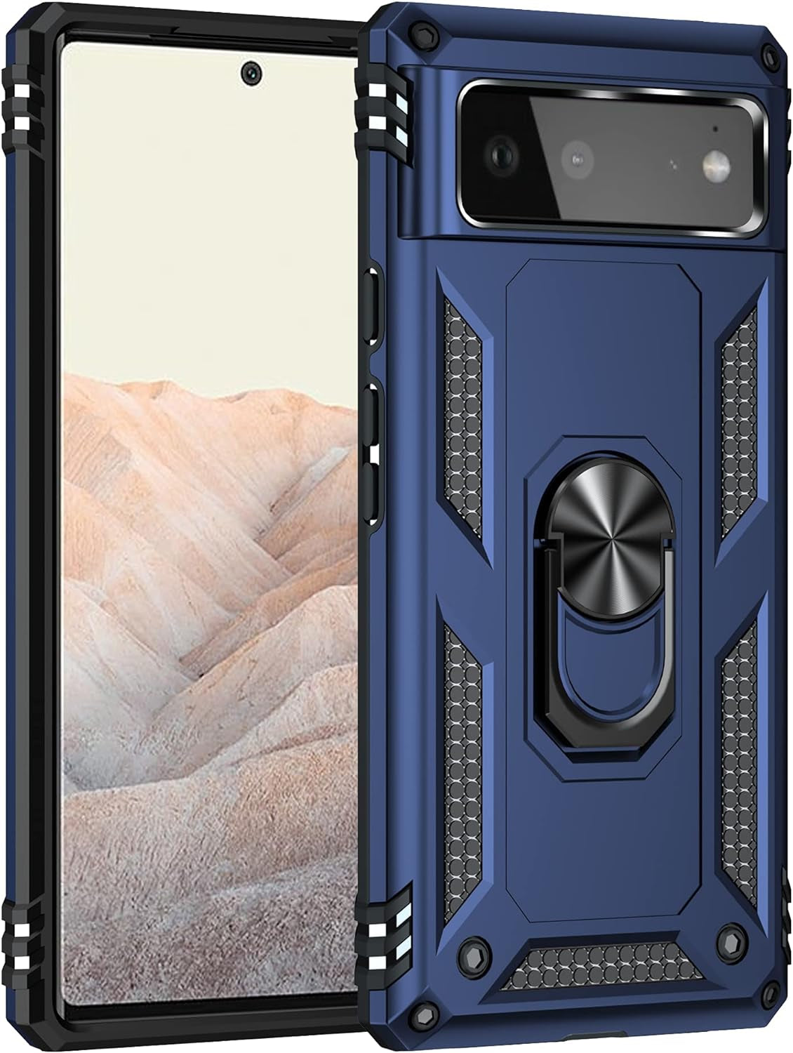 Korecase Designed for Google Pixel 6 Pro Case Heavy Duty Rugged Full Body Shockproof Scratch Proof Screen Protection Built-In 360 Ring Kickstand Military Hard Cover for Men Women Green  Korecase Blue Google Pixel 6 