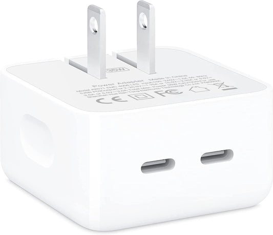 【2023 New】 35W Dual USB-C Port Compact Power Adapter [Mfi Certified] PD 3.0 Gan Foldable USB Type C Plug Fast Wall Charger Block for Iphone 13 12 11 14 Pro Max plus Mini, Ipad, Airpods, Macbook Air  Shenzhen Hua Nan Tong Electronic Technology Co.,Ltd.   