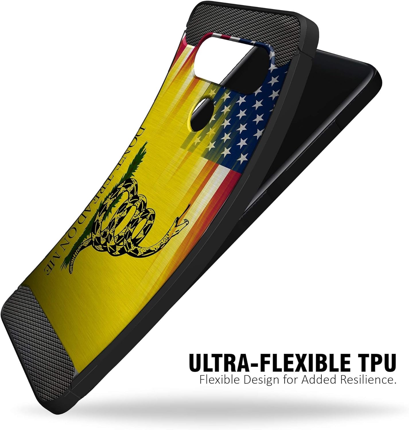 Casesondeck Case Compatible with LG G8 Thinq/Lg G8 - Soft Fitted Flexible TPU Cover Shock Protection (Dont Tread on Me)  CasesonDeck   