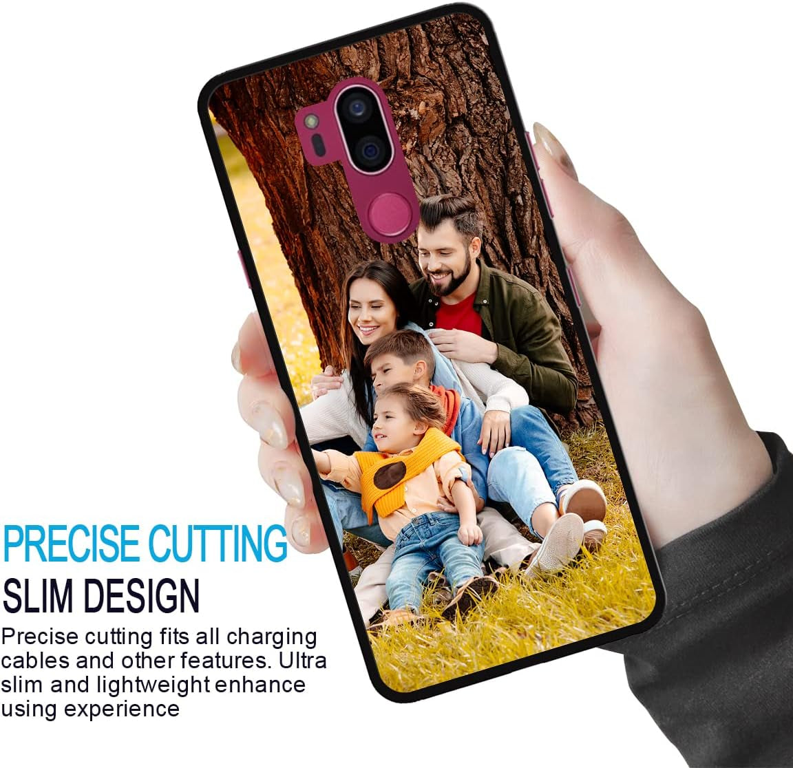 Picturetify Design Your Own Cover for LG G7 Thinq,Personalized Photo Case Custom Phone Case Slim Soft Shockproof Anti-Scratch Protective Phone Case Customized Gift Birthday Xmas Black  Picturetify   
