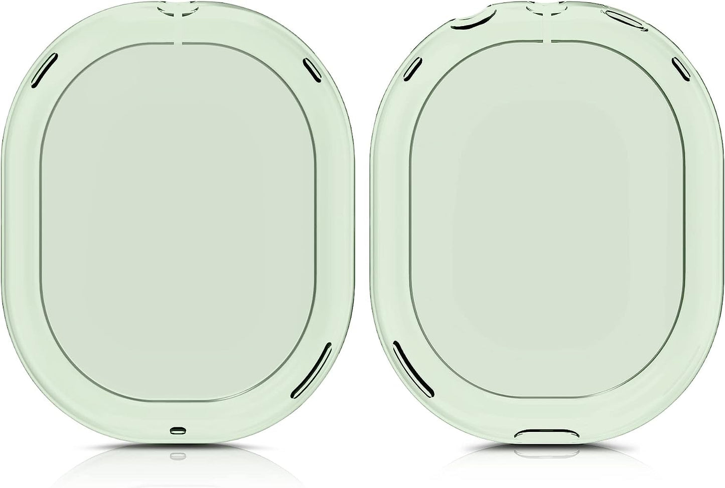 Kwmobile Covers Compatible with Apple Airpods Max Cases - 2X Soft TPU Ear Cup Case Protectors - Green/Transparent  KW-Commerce   