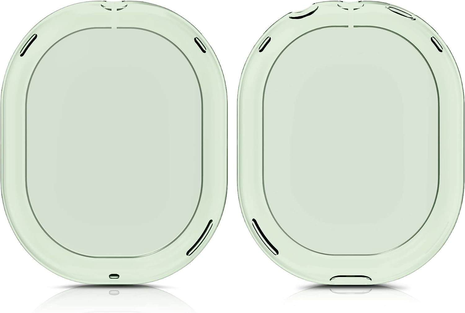 Kwmobile Covers Compatible with Apple Airpods Max Cases - 2X Soft TPU Ear Cup Case Protectors - Green/Transparent  KW-Commerce   