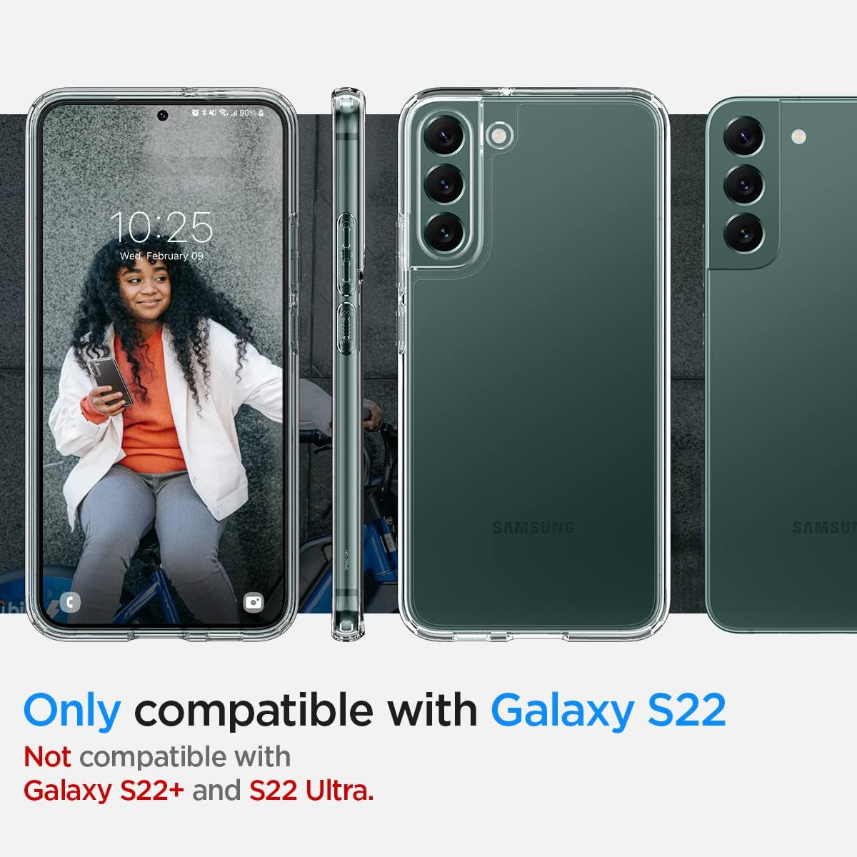 Spigen Ultra Hybrid Designed for Galaxy S22 Case (2022) - Crystal Clear  Spigen   