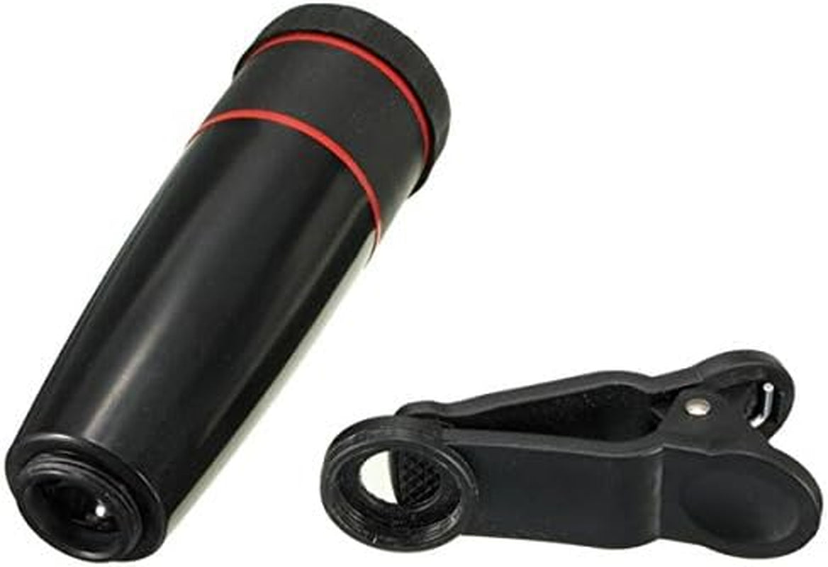 12X Zoom Phone Universal Telephoto Camera Lens with Clip Phone Lens Black  Esthetique   