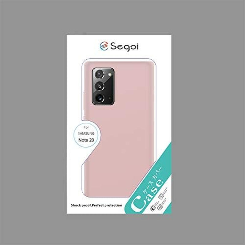 E Segoi Samsung Galaxy Note 20 Case, Liquid Silicone Gel Rubber Shockproof Case Soft Microfiber Cloth Lining Cushion Compatible with Samsung Note 20 6.7Inch (Pink Sand)  E Segoi   