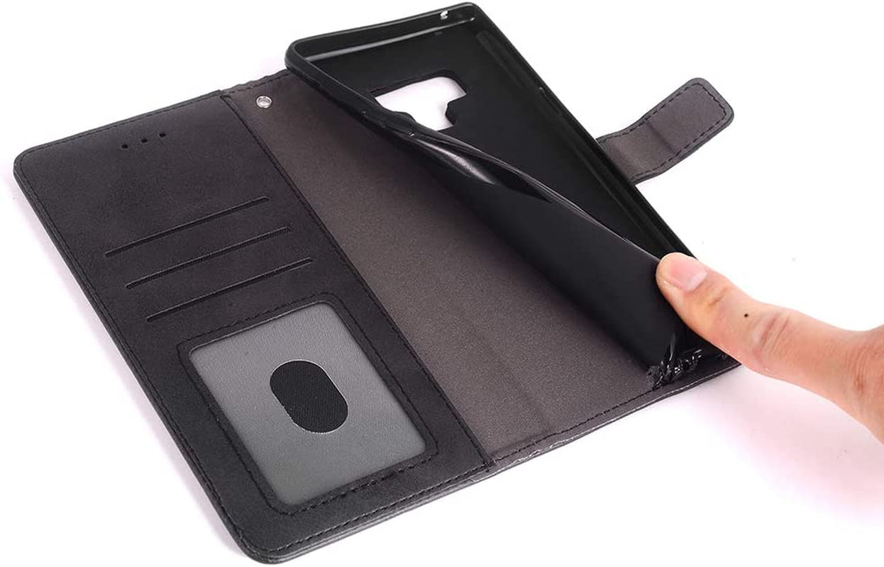 Phone Case for LG V40 Thinq Folio Flip Wallet Case,Pu Leather Credit Card Holder Slots Full Body Protection Kickstand Hard Hybrid Protective Phone Cover for LGV40 Storm V 40 Thin Q V40Thinq Black  Asuwish   