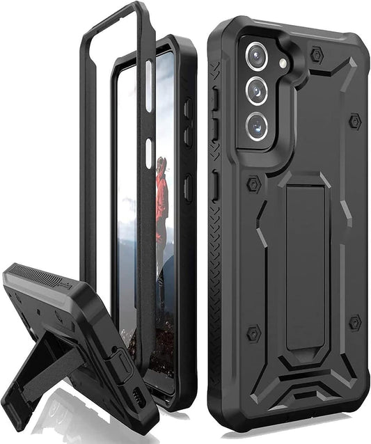 Armadillotek Vanguard Compatible with Samsung Galaxy S21+Plus Case, Military Grade Full-Body Rugged with Built-In Kickstand [Screenless Version] - Black  ArmadilloTek   