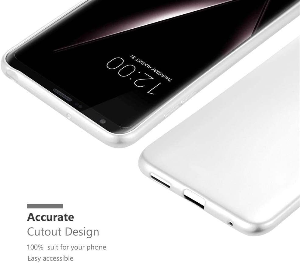 Cadorabo Case Compatible with LG V30 in Metallic Silver - Shockproof and Scratch Resistant TPU Silicone Cover - Ultra Slim Protective Gel Shell Bumper Back Skin  Cadorabo   