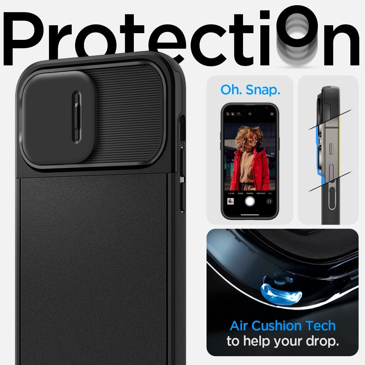 Spigen Optik Armor (Magfit) Compatible with Magsafe Designed for Iphone 14 Pro Case (2022) - Black  Spigen   