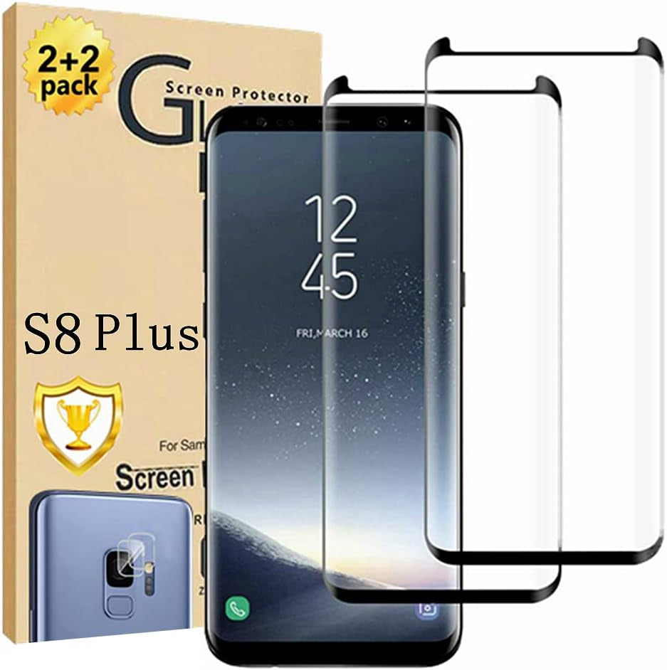Micger Galaxy Note 20 Ultra Screen Protector, 2 Pack Camera Lens Protector【2+2 Pack】 Compatible Fingerprint, Easy Installation, 3D Glass 9H Hardness Tempered Glass Screen Protector for Samsung Galaxy Note 20 Ultra 5G  Micger Samsung Galaxy S8 Plus Screen Protector  