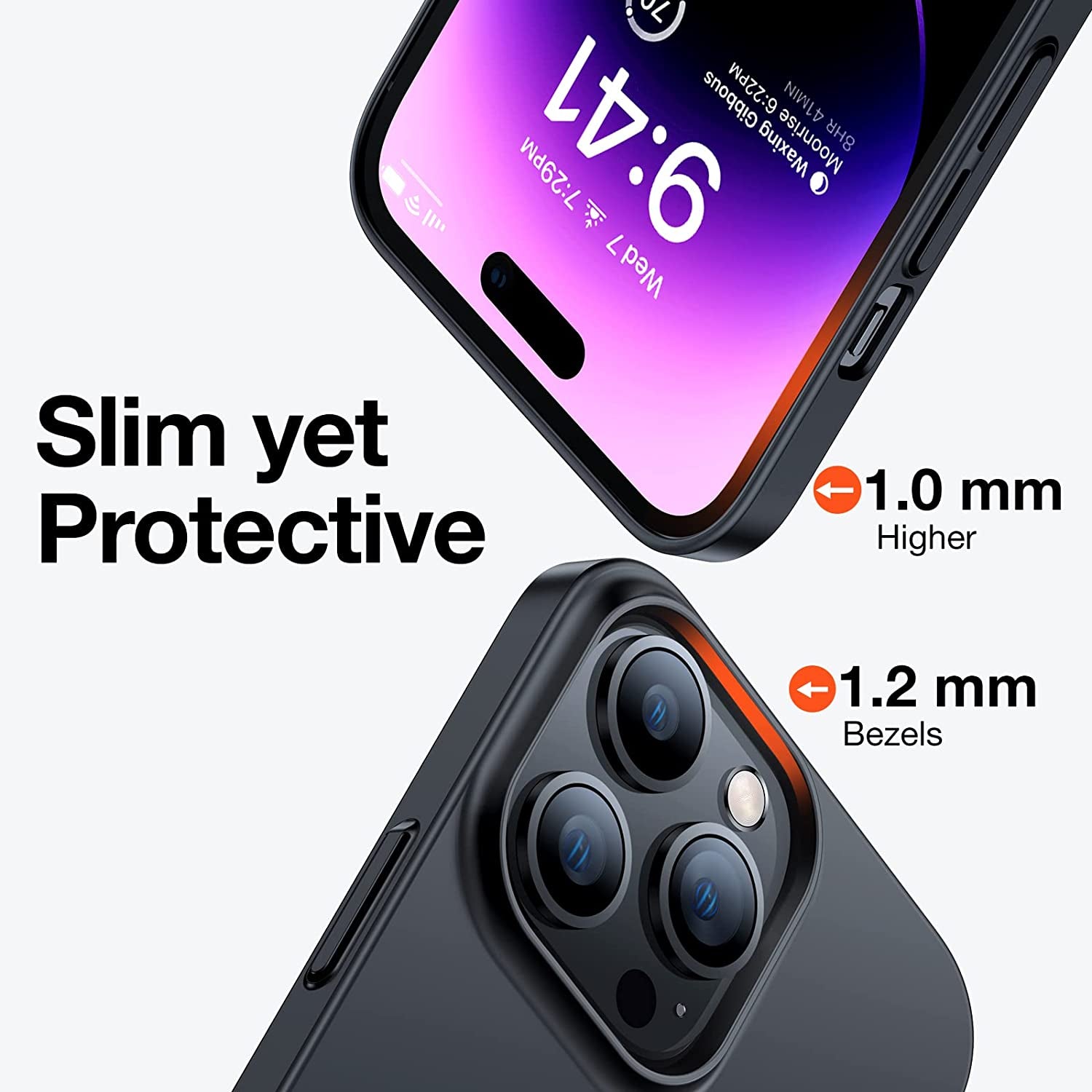 TORRAS Slim Fit Designed for Iphone 14 Pro Max Case 6.7 Inch, Ultra-Thin 14 Pro Max Case 2022, Lightweight Hard PC Cover Phone Cases for Iphone 14 Pro Max Phone Case Black, Originfit  TORRAS   