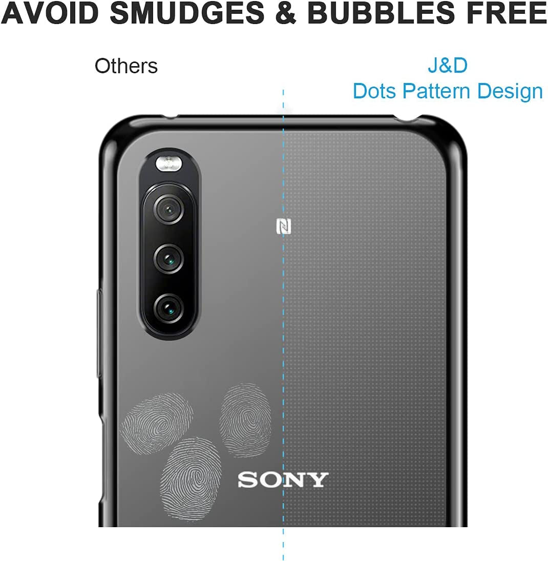 J&D Case Compatible for Sony Xperia 10 III Case, Ultra Slim Lightweight Clear Anti-Shock Protective Rubber Silicone Bumper Case for Sony Xperia 10 III Cover, Not for Sony Xperia 10 II, Transparent  J&D Tech   