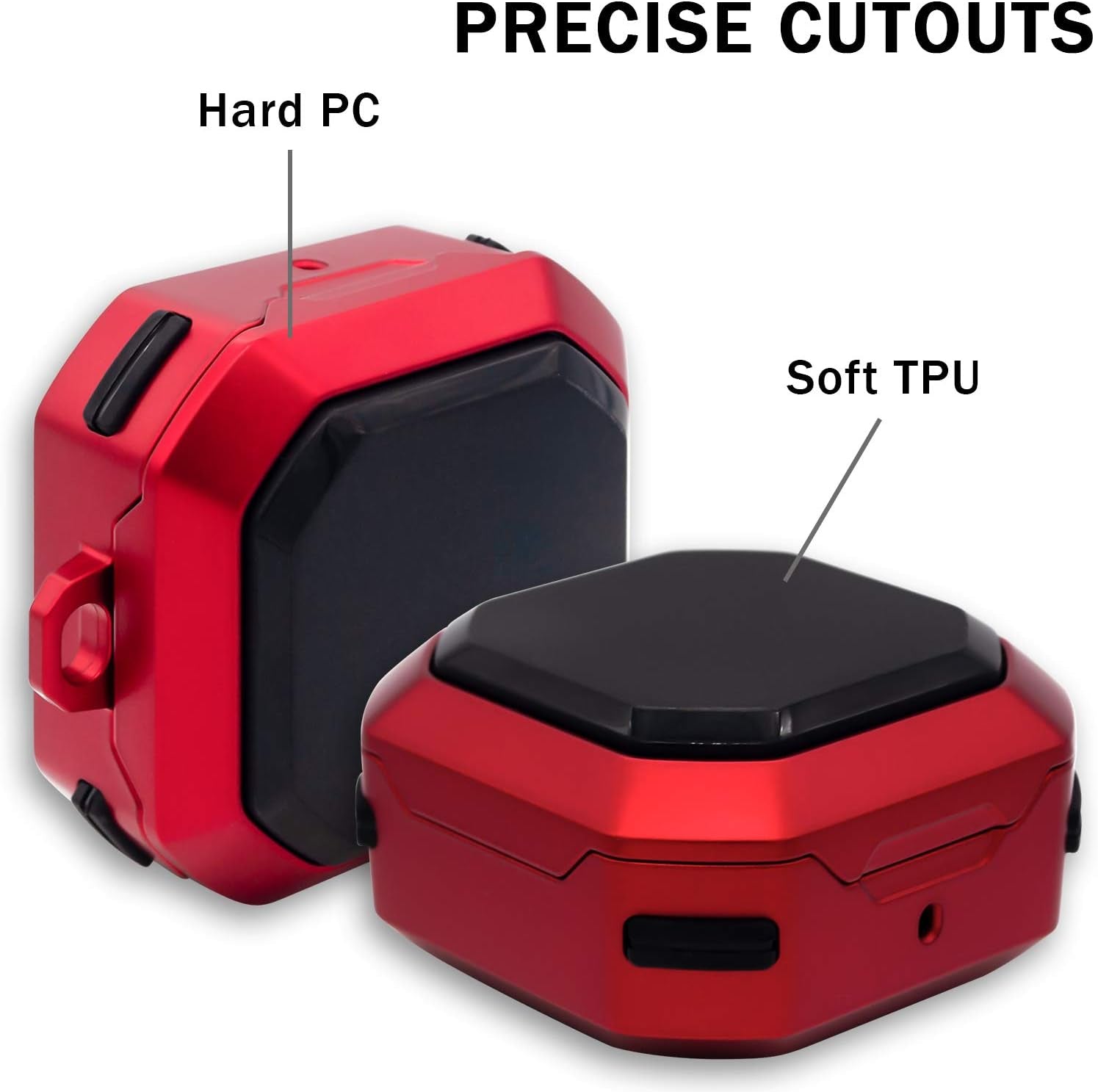 Aorstke Case for Samsung Galaxy Buds Live Case,Samsung Earbuds Case,Hard PC Headphone Accessories Cover,Wired Charging Cover with Keychain (Red)  Aorstke-1   