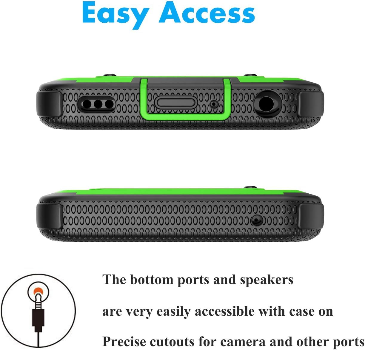 Njjex Compatible with LG G8 Thinq Case/Lg G8 Holster Case, [Nbeck] Shockproof Heavy Duty Built-In Screen Protector Rugged Locking Swivel Belt Clip Kickstand Hard Shell Cover [Green]  NJJEX   