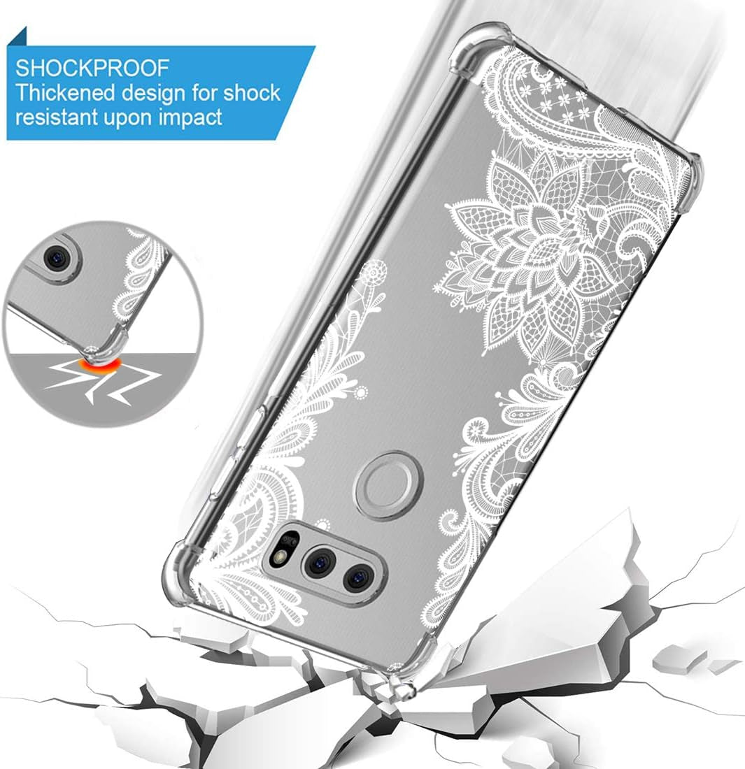 Sidande for LG V30 Case, Shockproof Clear Floral Soft Flexible TPU Slim Phone Case Cover for LG V30, for LG V30S,For LG V30 Plus,For LG V35,For LG V35 Thinq 2017 Release (Mandala)  Sidande   